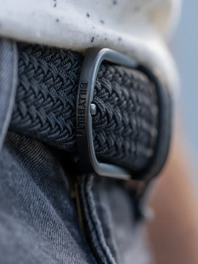 All Black Elastic Woven Belt