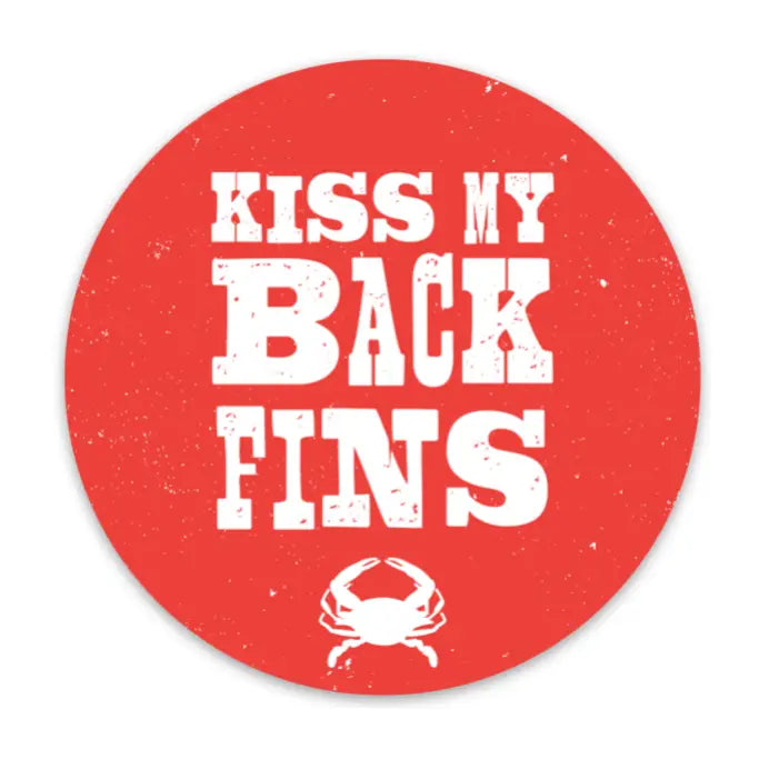 Kiss My Back Fins Sticker